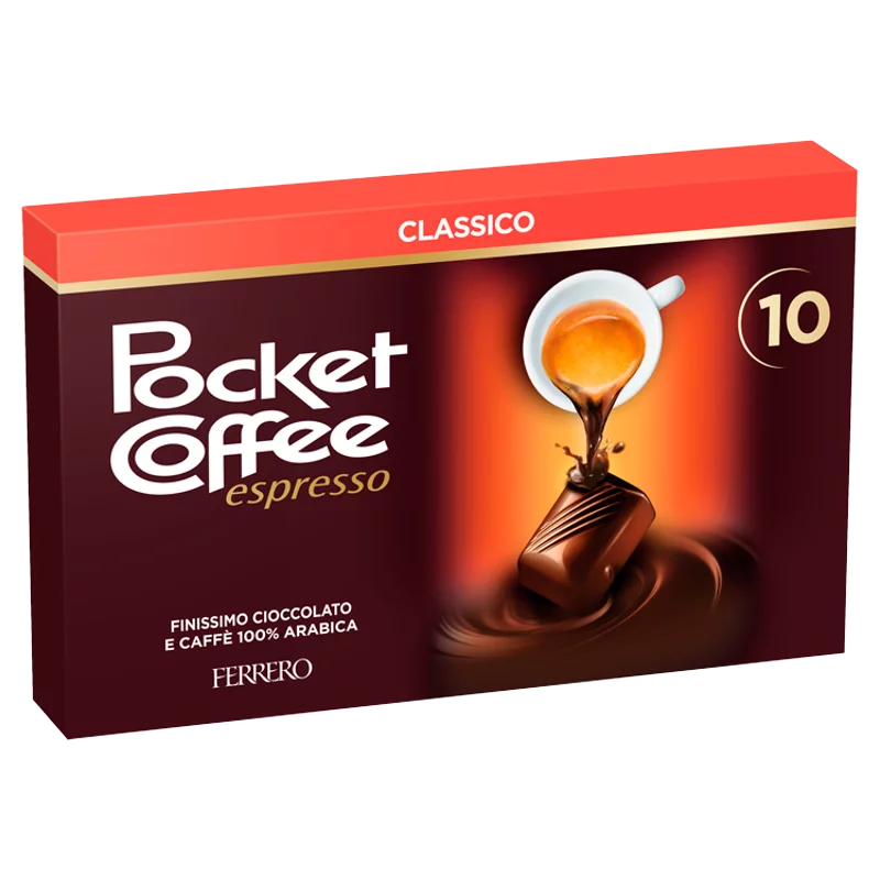 Pocket Coffee csokoládé és tejcsokoládé praliné folyékony kávéval töltve 125 g