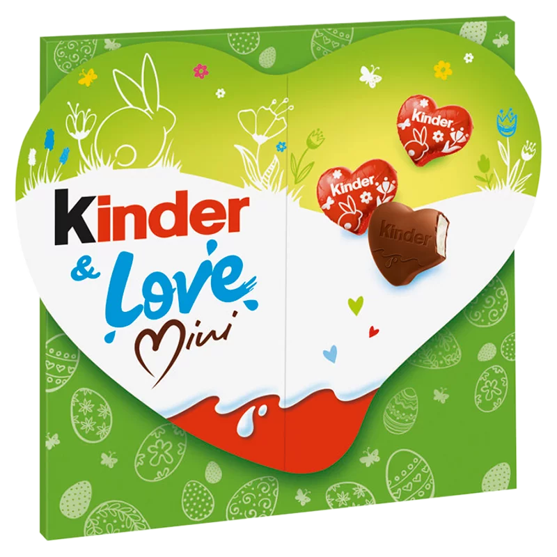 Kinder Love Mini tejes krémmel töltött tejcsokoládé figura 107 g