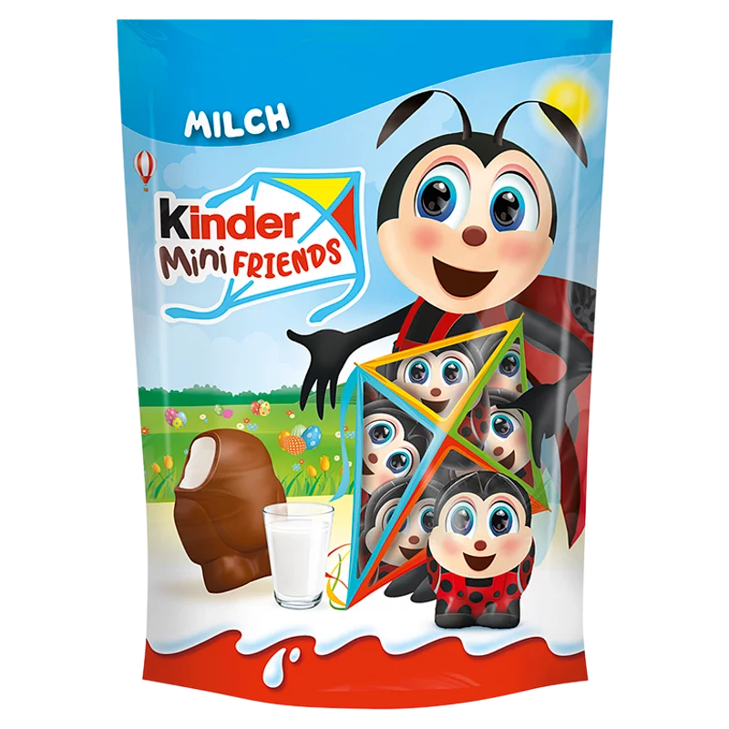 Kinder Mini Friends Milk minőségi tejcsokoládé figurák tejes krémmel töltve 122 g