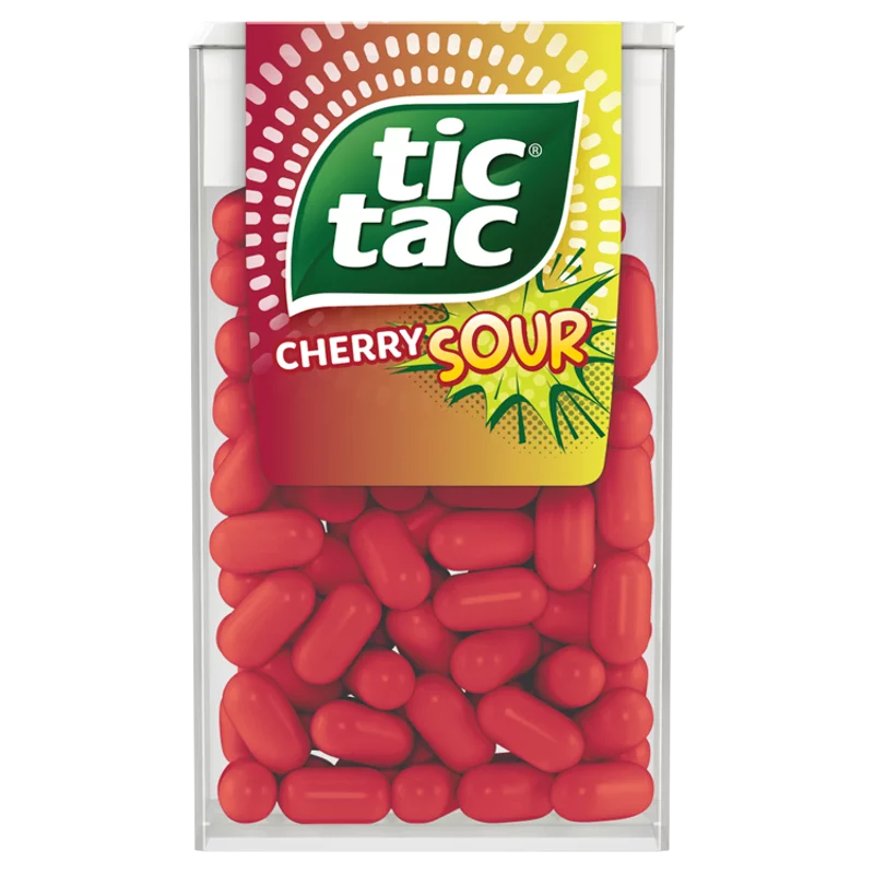 Tic Tac Sour Cherry cseresznyeízű savanyú cukordrazsé 49 g