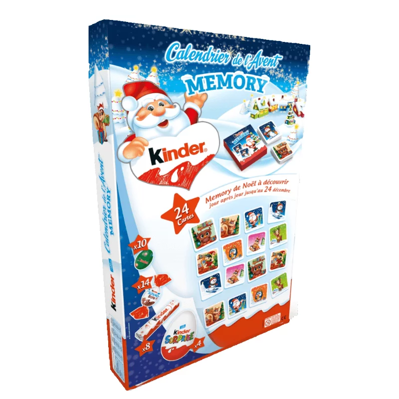Kinder adventi kalendárium 316g tejcsokoládé memóriajáték