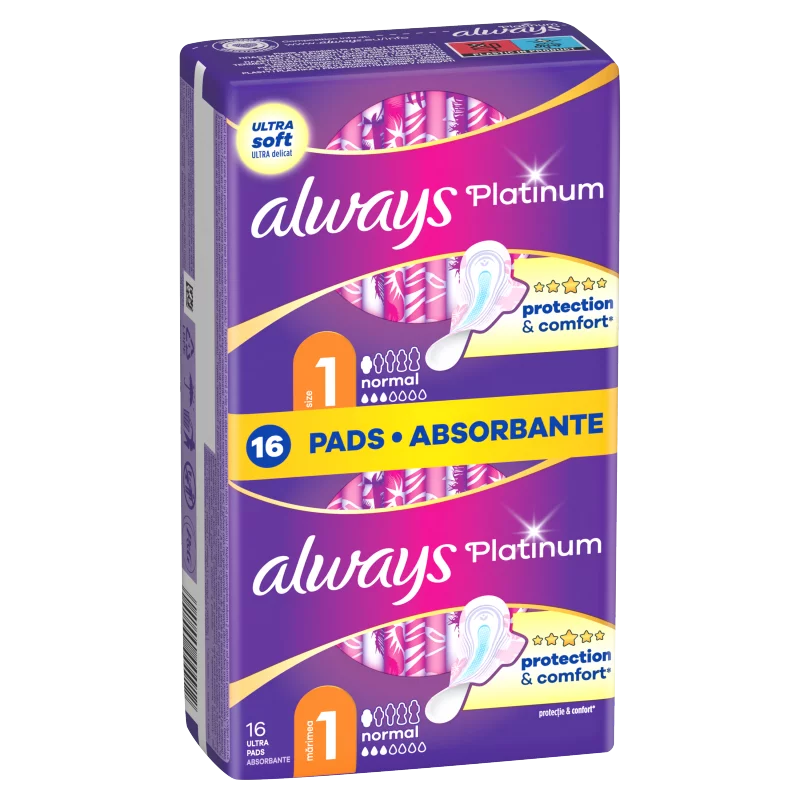 Always Platinum Normal Szárnyas Egészségügyi Betét, 16 db