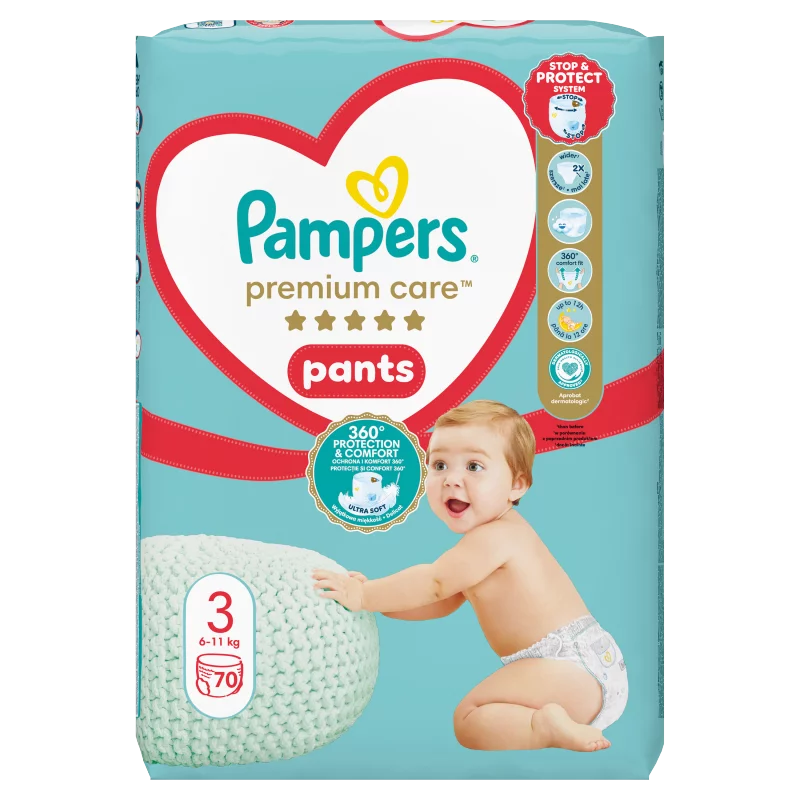 Pampers Premium Care Bugyipelenka, Méret: 3, 70 db, 6kg-11kg