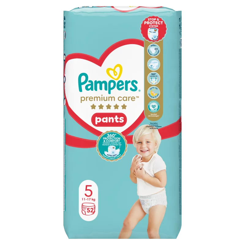 Pampers Premium Care Bugyipelenka, Méret: 5, 52 db, 11kg-17kg