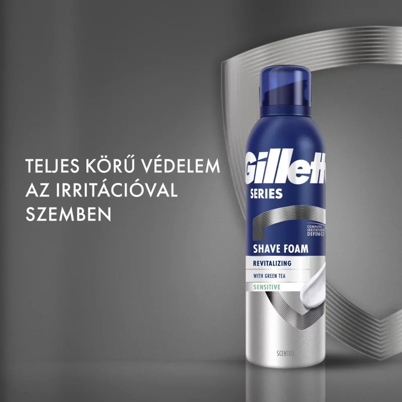 Gillette Series Revitalizáló Borotvahab Zöld Teával, 200ml