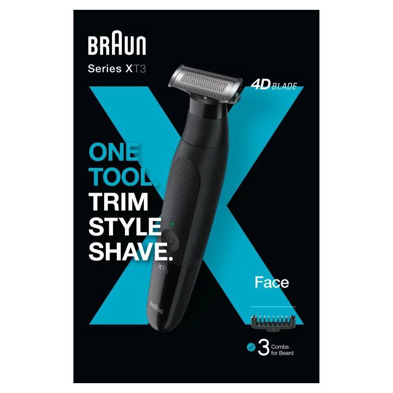 Braun Series X, Szakállvágó Arc Szőrtelenítéshez, XT3100