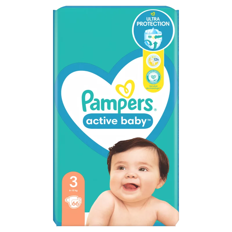 Pampers Active Baby 3, 66 Db Pelenka, 6kg-10kg