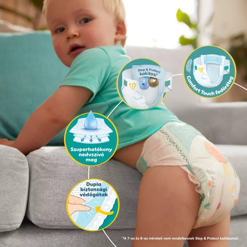 Pampers Active Baby Pelenka, Méret: 6, 44 db Pelenka, 13kg-18kg