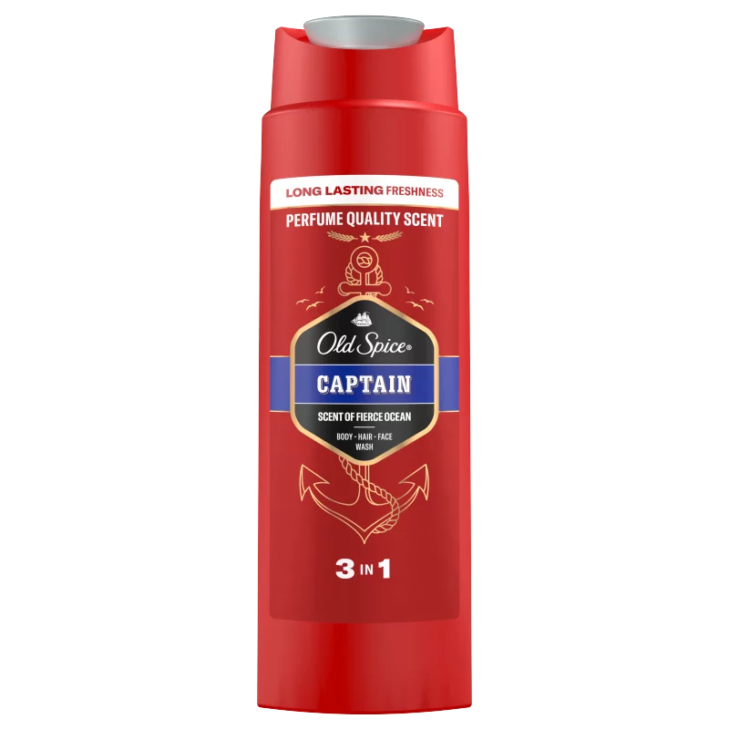 Old Spice Captain Tusfürdő És Sampon Férfiaknak, 250 ml