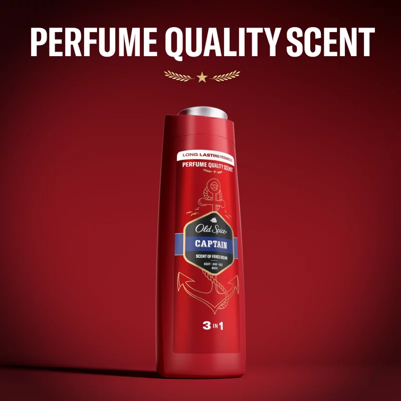 Old Spice Captain Férfi Sampon és Tusfürdő, Hosszan Tartó Frissesség, 400 ml