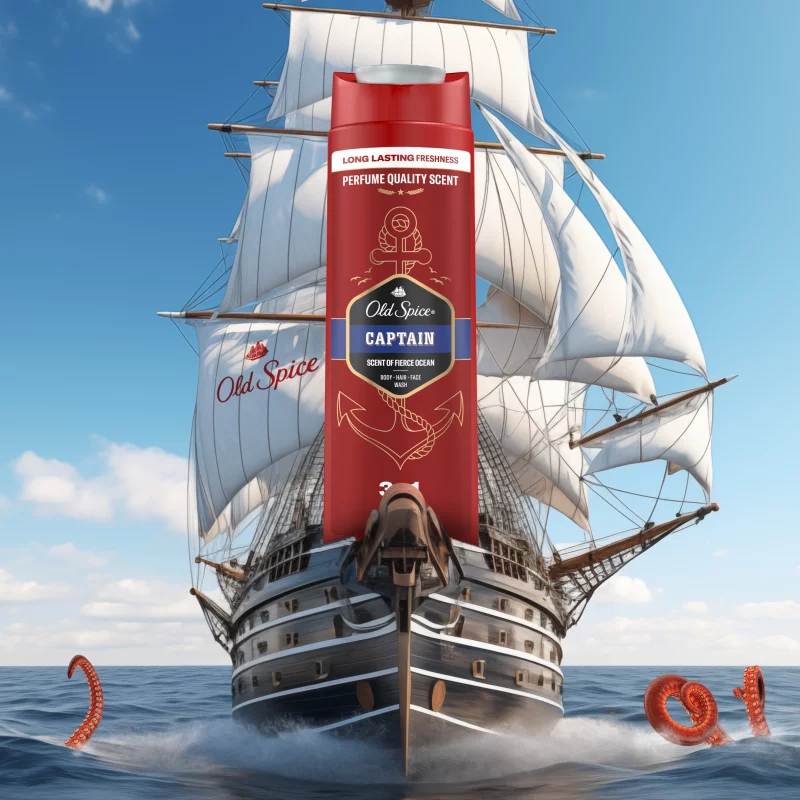 Old Spice Captain Férfi Sampon és Tusfürdő, Hosszan Tartó Frissesség, 400 ml