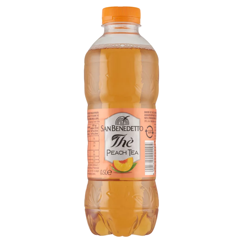 San Benedetto barackos ice tea ízű alkoholmentes üdítőital cukorral és édesítőszerekkel 0,5 l