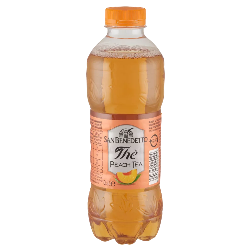 San Benedetto barackos ice tea ízű alkoholmentes üdítőital cukorral és édesítőszerekkel 0,5 l