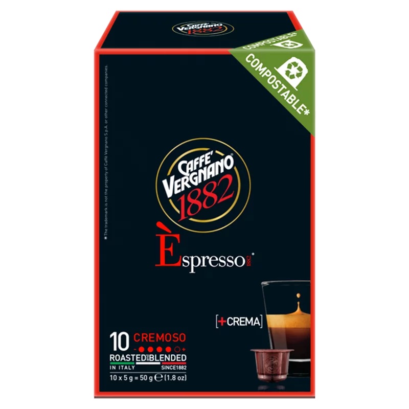 Caffè Vergnano Cremoso pörkölt őrölt kávékeverék 10 x 5 g (50 g)