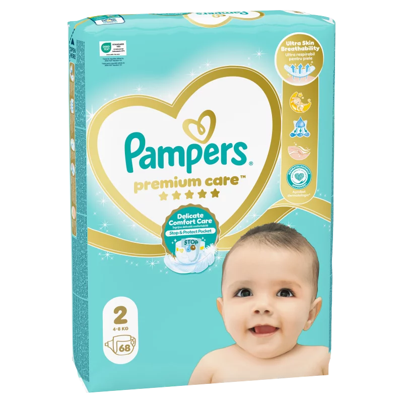 Pampers Premium Care, Méret: 2, 68 Pelenka, 4kg-8kg