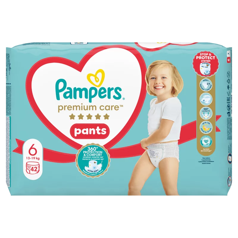Pampers Premium Care Bugyipelenka, Méret: 6, 42 db, 13kg-19kg