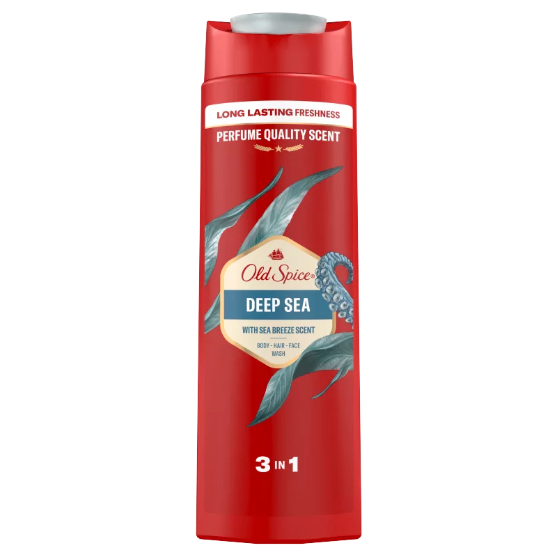 Old Spice Deep Sea Férfi Sampon és Tusfürdő, Hosszan Tartó Frissesség, 400 ml