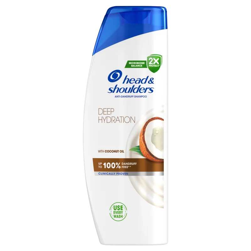 Head & Shoulders Deep Hydration korpa elleni sampon 400ml kókuszolajjal, napi használatra