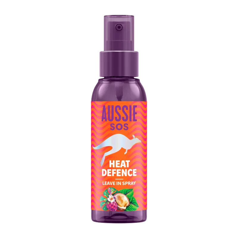 Aussie SOS Heat Defence hajon hagyható Spray 100ml Hővédelemre és 100 Órás Hidratálásra
