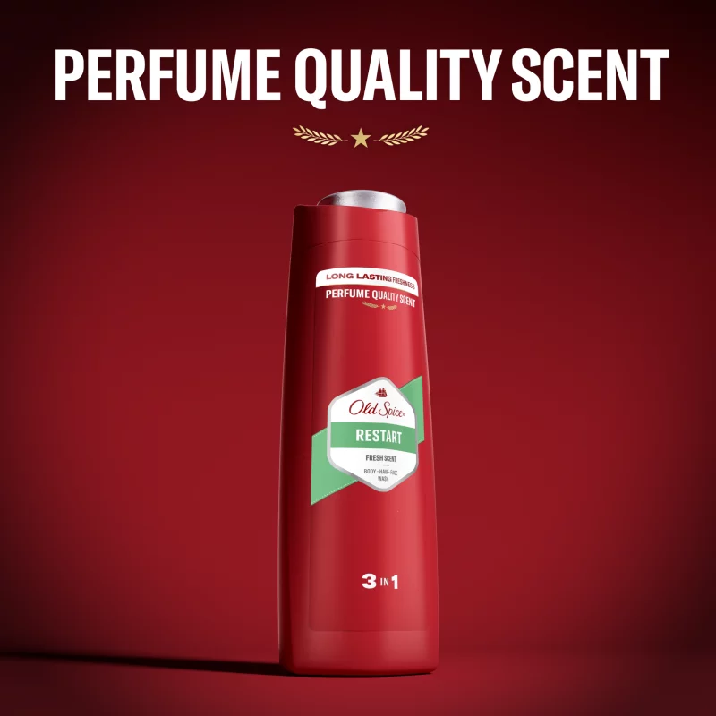 Old Spice Restart Férfi Sampon és Tusfürdő, Hosszan Tartó Frissesség, 400 ml