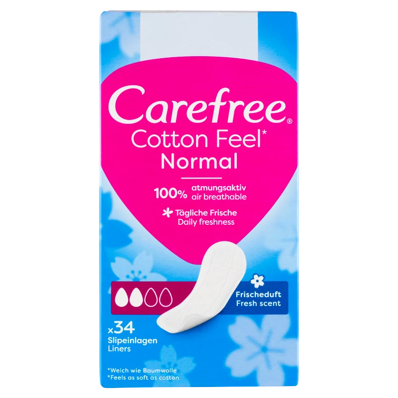 Carefree Cotton Feel Normal tisztasági betét friss illattal 34 db 