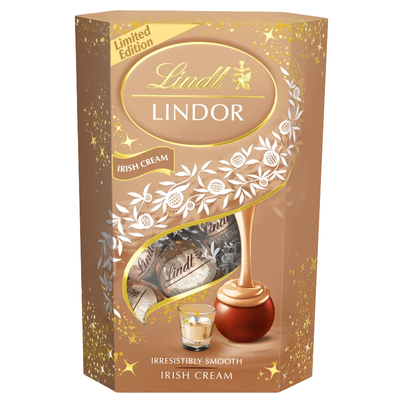 Lindt Lindor tejcsokoládé praliné Ír krémlikőr ízesítésű lágyan olvadó töltelékkel 200 g 