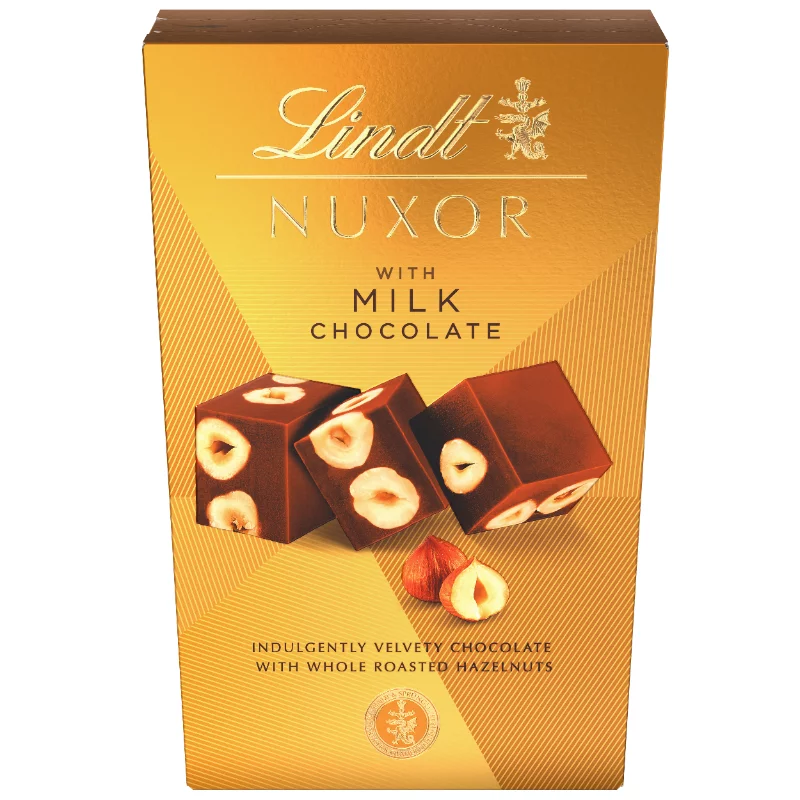 Lindt Nuxor gianduja mogyorós tejcsokoládé egész mogyoróval 150 g