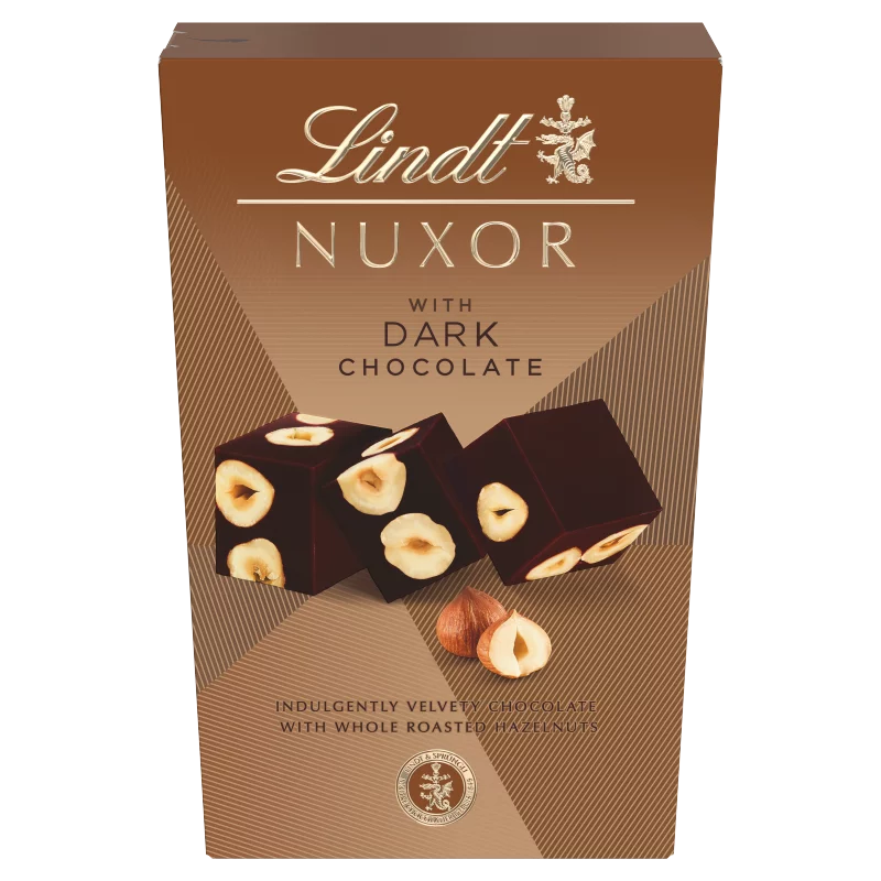 Lindt Nuxor gianduja mogyorós étcsokoládé egész mogyoróval 150 g