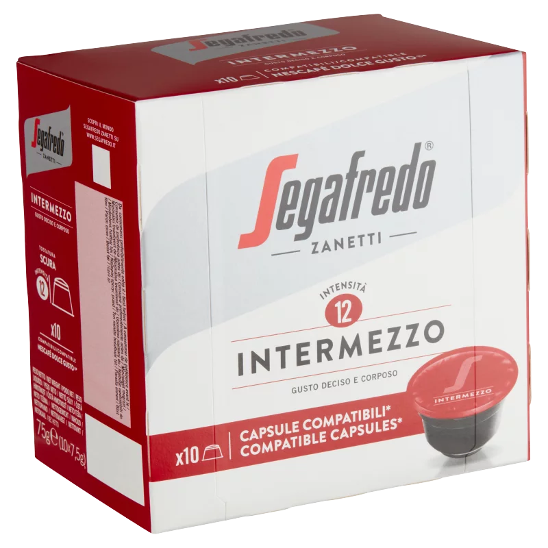 Segafredo Zanetti Intermezzo őrölt, pörkölt kávékeverék kapszula 10 x 7,5 g (75 g)