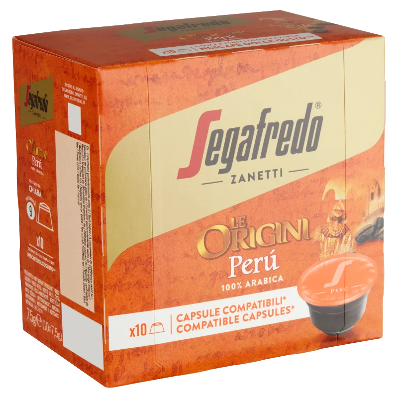 Segafredo Zanetti Le Origini Perú őrölt, pörkölt kávékeverék kapszula 10 x 7,5 g (75 g)