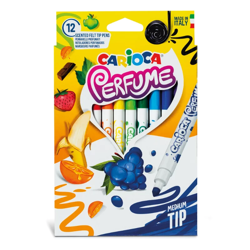 Carioca filctoll 12db illatos színes