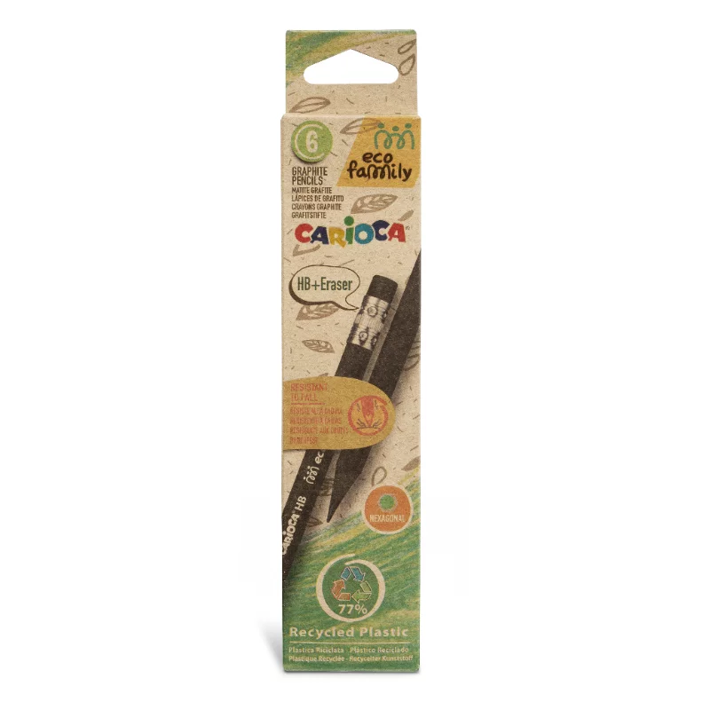 Carioca Tita Ecofamily grafitceruza 6db-os radírvéggel HB