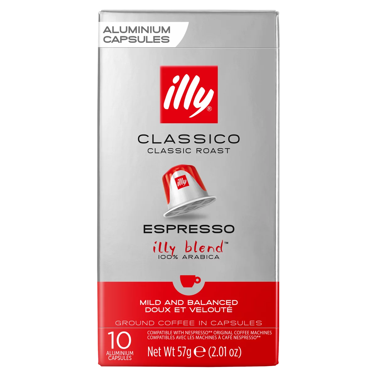 Illy Espresso Classico őrölt-pörkölt kávé kapszulában 10 db 57 g