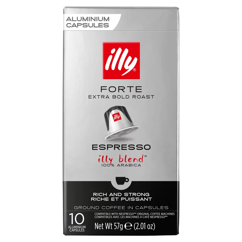 Illy Espresso Forte őrölt-pörkölt kávé kapszulában 10 db 57 g