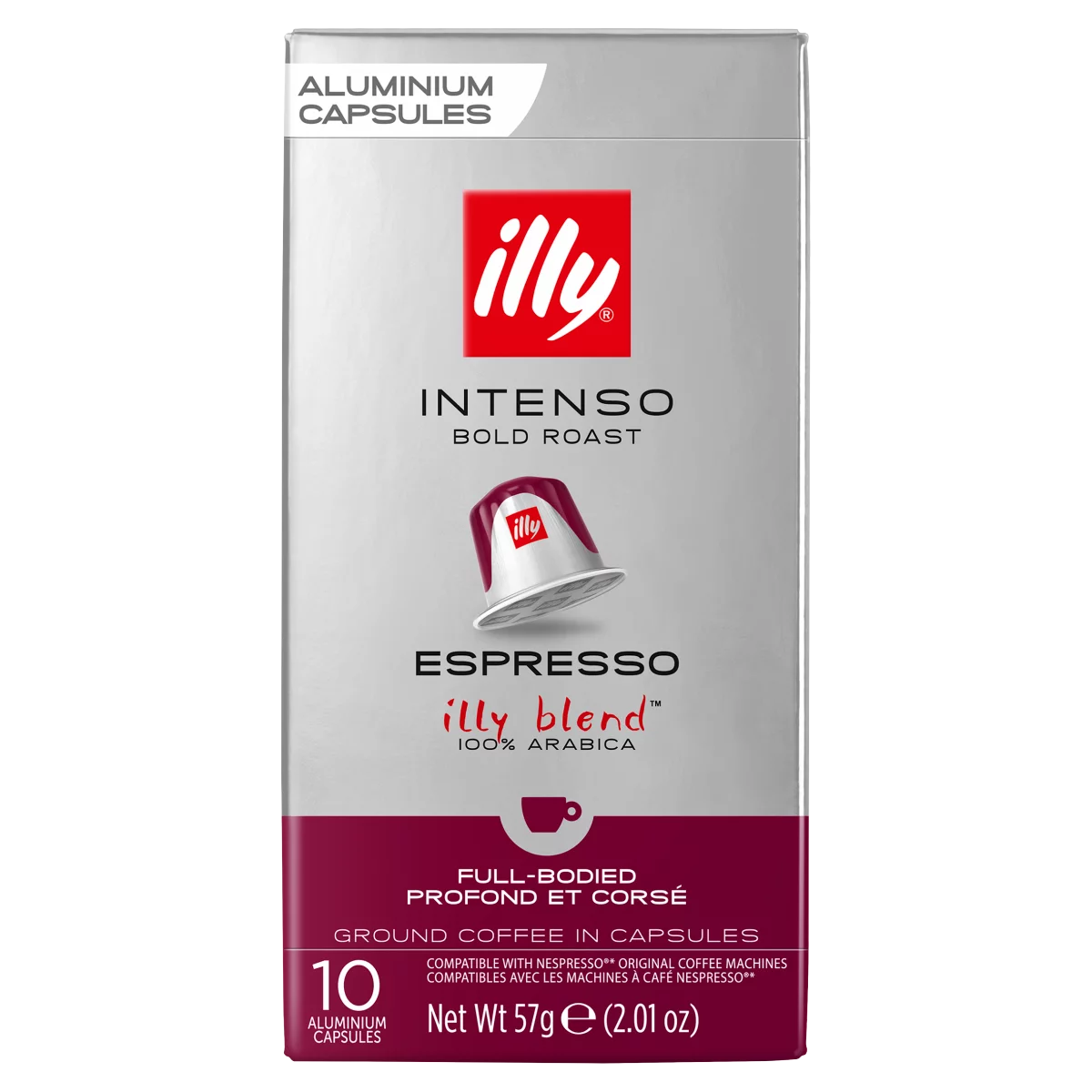 Illy Espresso Intenso őrölt-pörkölt kávé kapszulában 10 db 57 g
