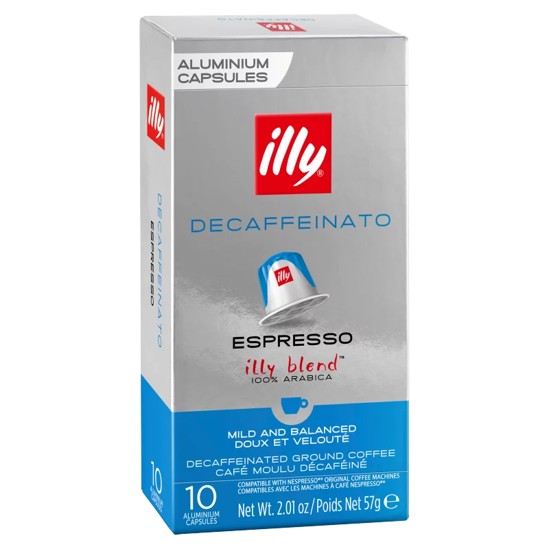 Illy Decaffeinato Espresso Illy Blend koffeinmentes őrölt-pörkölt kávé kapszulában 10 db 57 g