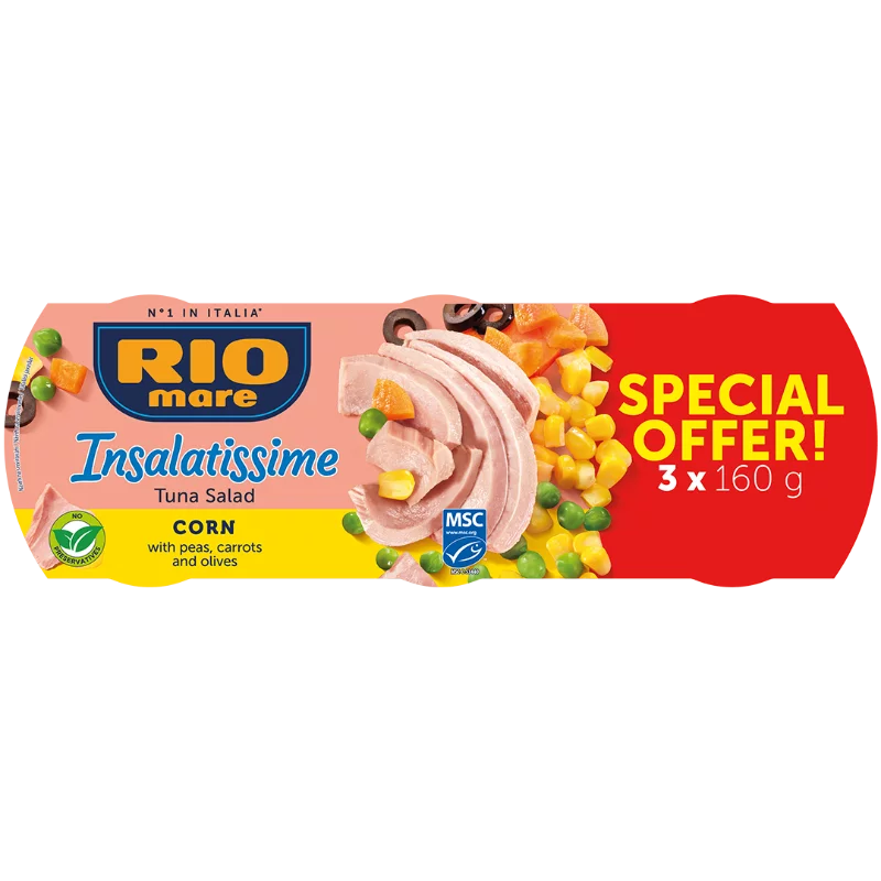 Rio Mare Insalatissime tonhalsaláta 3x160g kukoricás