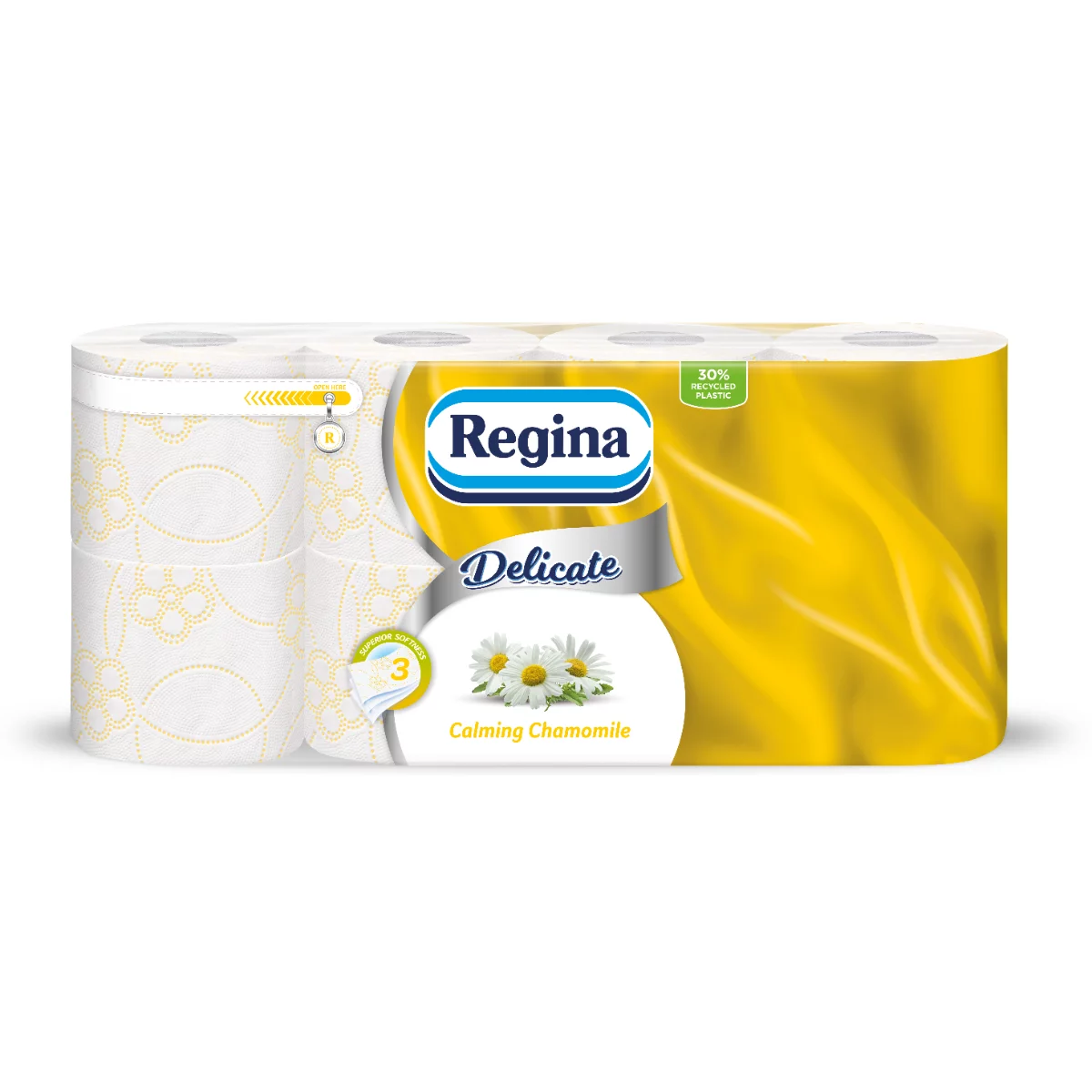 Regina Delicate wc papír 8 tekercses 3 rétegű Chamomila