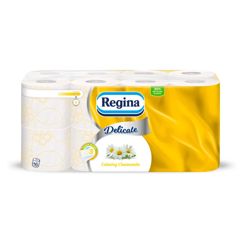 Regina Delicate Calming Chamomile toalettpapír 3 rétegű 16 tekercs