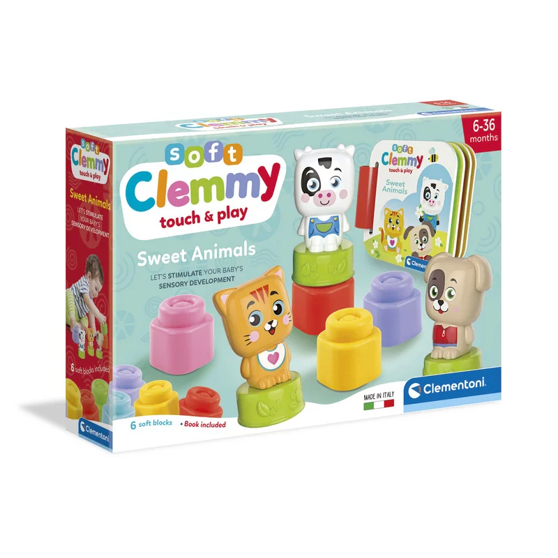 Clemmy puha építőelemek - Édes Állatok - Babajáték
