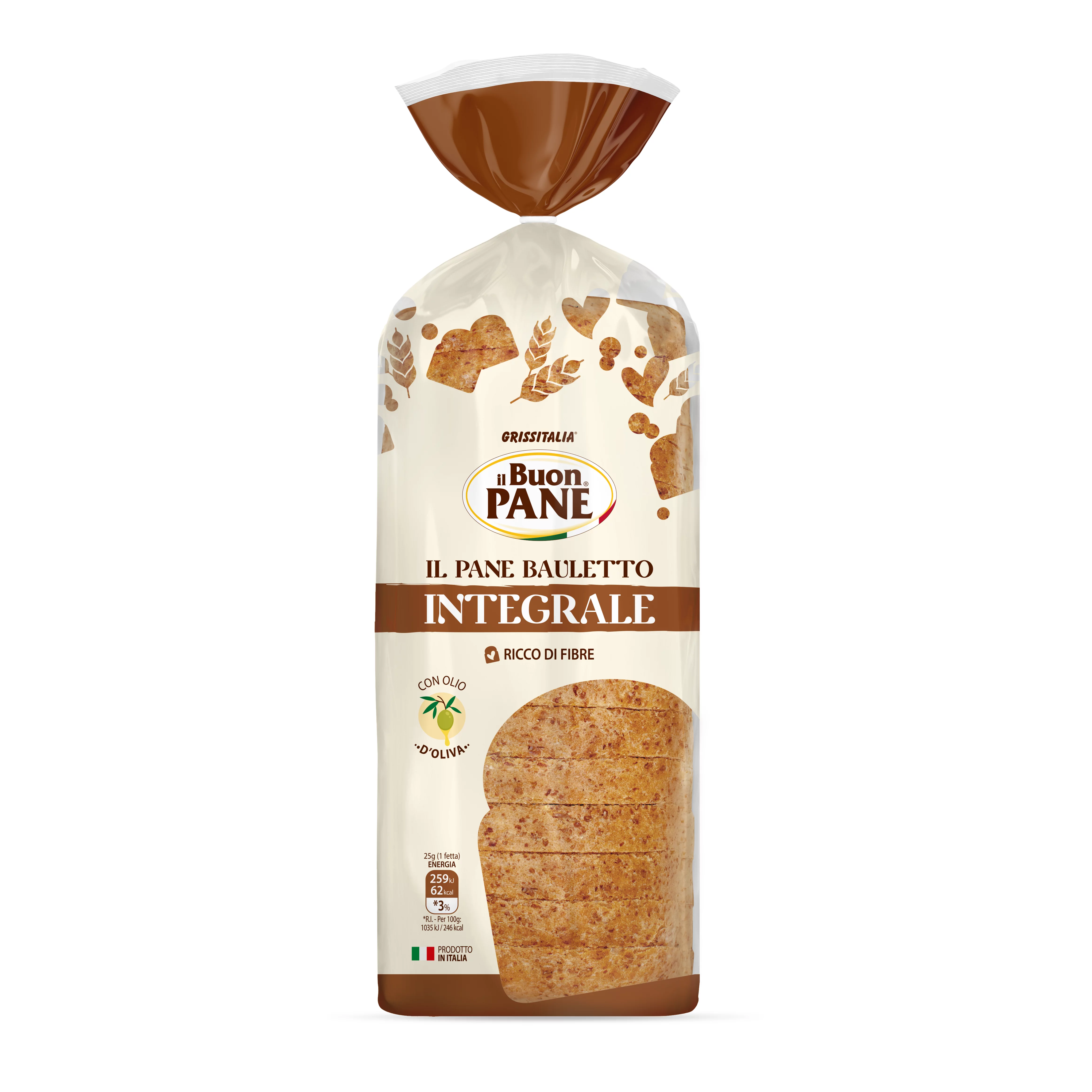 Il Buon Pane Bauletto szeletelt toastkenyér 400g teljes kiőrlésű