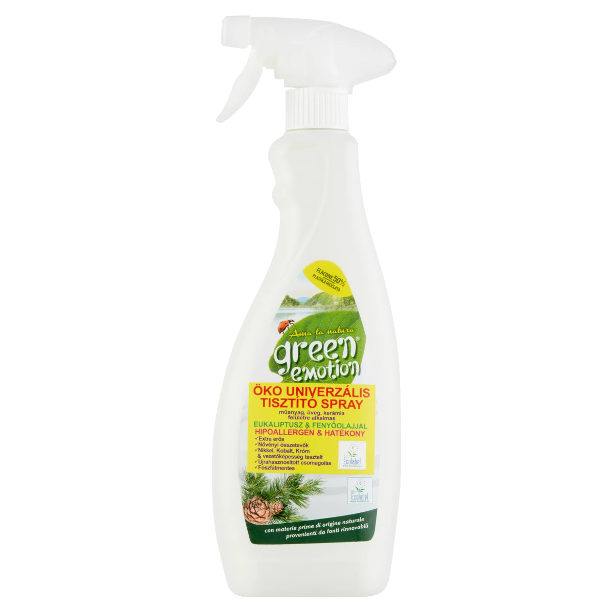 Green Emotion öko univerzális tisztító spray eukaliptusz & fenyőolajjal 750 ml