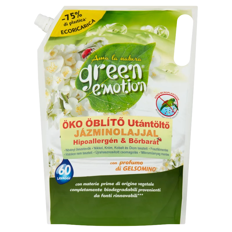 Green emotion öblítő utántöltő jázminolajjal 60 mosás 1500 ml