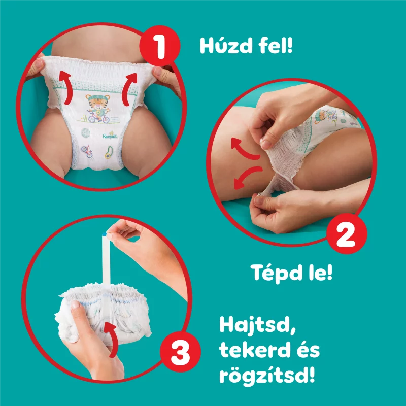 Pampers Active Baby Bugyipelenka, Méret 7, 38 Bugyipelenka, 15kg+