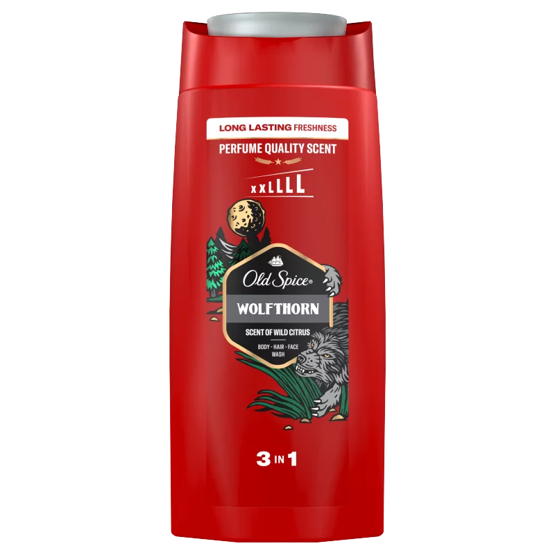 Old Spice Wolfthorn Tusfürdő És Sampon Férfiaknak, 675 ml