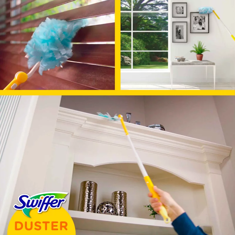 Swiffer XXL Trap & Lock Padló Portalanító Készlet (1 db Nyél + 2 db Portalanító-Kendő Utántöltő)