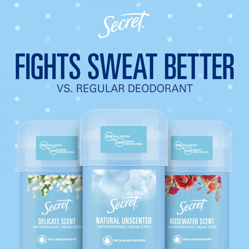 Secret Rosewater Női Izzadásgátló stift, 40 ml