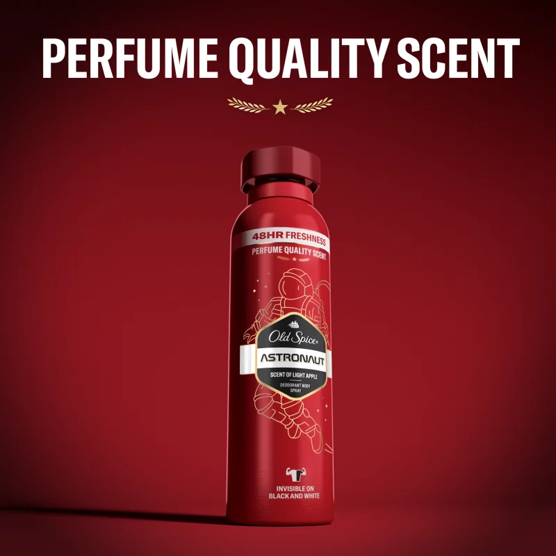 Old Spice Astronaut  Deo Spray Férfiaknak, Akár 48 Órás Frissesség, Alumíniummentes, 150 ml