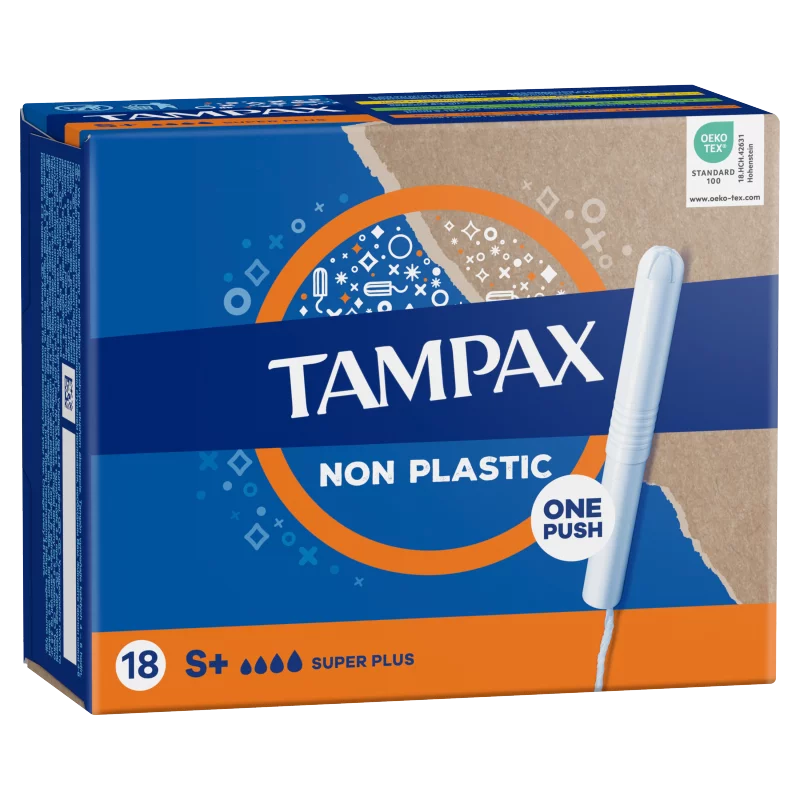 Tampax Super Plus Tampon Kartonból Készült Applikátorral, 18 db