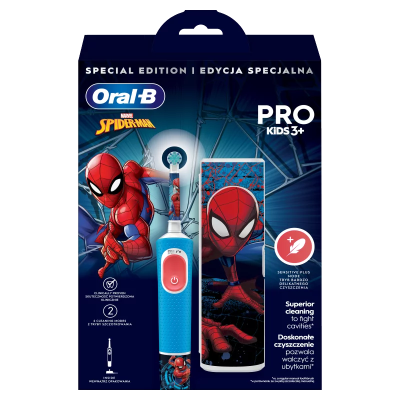 Oral-B Pro Kids Pókember Elektromos Fogkefe Braun Tervezéssel